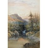 J. Berkeley Hewitt (19th century school), 'In the Trossachs', watercolour on paper heightened with