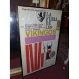 A Cuban silkscreen film poster 'Vikingos' rostgaard/65, with foxing, 75 x 50cm