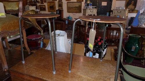 A pair of 20th century Fritz Hansen style dot stools