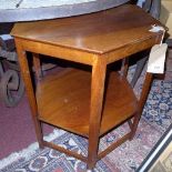 A late 19th century mahogany hexagonal lamp table, with two tiers, H.65 W.62 D.55cm