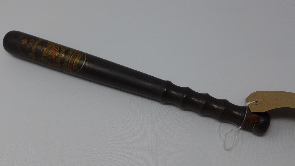 A Manchester Special Constable truncheon (H. Warting, 1914-1919), with Coat of Arms of Manchester