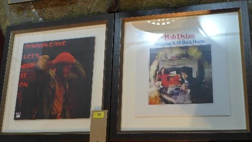 A framed and glazed Bob Dylan 'Bring it on Back Home', Columbia Records album cover, 31 x 31cm,