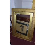 A 19th Century giltwood and gesso frame originally for a picture dating 1895, H.83cm W.113cm