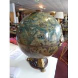 A vintage globe drinks cabinet