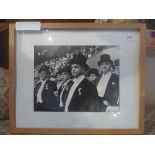 A photographic print of 'Stewards at National Horse Show, Madison Square Gardens, 1960', signed in