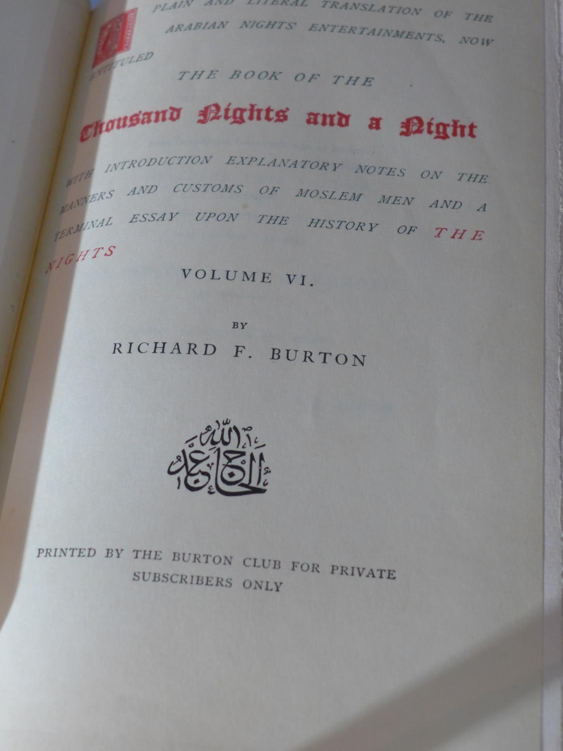 Arabian Knights, The Book of The Thousand and One Nights, translated by Richard F. Burton, 10 - Image 2 of 2