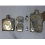 A pair of early 20th century Walker and Hall silver vesta cases, together with two English silver