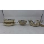 Four Continental silver bowls stamped 800, 24oz