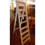 A vintage step ladder, H. 196cm W. 48cm