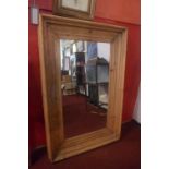 A 20th century pine mirror