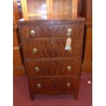 An early 20th century mahogany chest of four drawers, raised on bracket feet, H.105 W.66 D.50cm