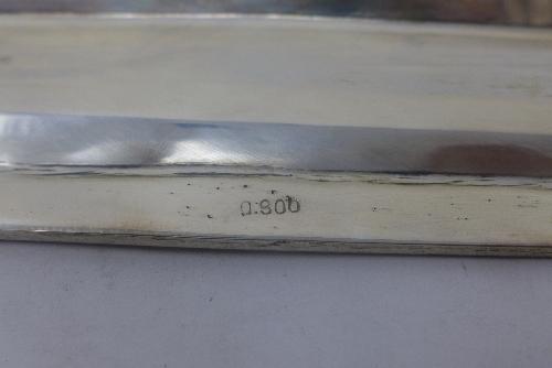 A Mexican silver tray with reeded border, stamped 900, 31oz - Image 2 of 2