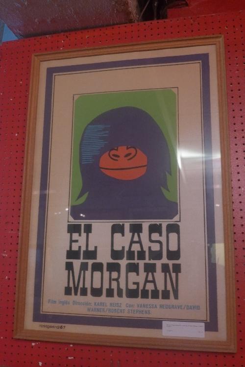 A vintage framed film poster for, 'El Caso Morgan', H.80cm W.55cm