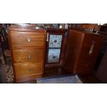 A pair of early 20th century mahogany pedestal chests, with three drawers, H.67 W.36 D.48cm