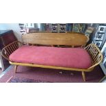 A 1960's Ercol Elm day bed/studio sofa