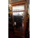 A Victorian walnut single wardrobe, with mirrored door, H.214 W.78 D.60cm