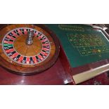 A professional casino Roulette table by TCSJOHNHUXLEY, with Roulette wheel, approx. diameter 80cm,