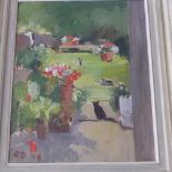 Adrian Daintrey (British, 1902-1988), 'Garden at 90 Victoria Road', oil on board, signed lower