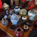 A collection of 20th Century Chinese jars and vases (qty)