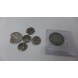 6 Persian silver coins