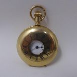 An early 20th century 14k stiffened gold half hunter pocket watch by Lever Brothers Ltd, New York,