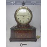 A 19th century mahogany and brass mounted bracket clock, by William Cribb, London, twin fusee