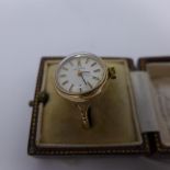 WITHDRAWN-An Omega 9ct yellow gold ring watch, shaft hallmarked London 1968, caliber 484