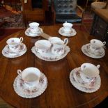 A Royal Albert part tea service with Lavender Rose pattern