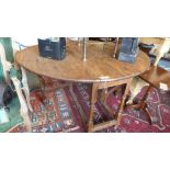 A 19th century oak gateleg table