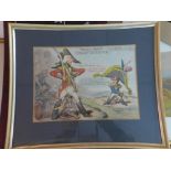 A 19th century coloured lithograph military scene, published by H. Humphrey, framed and glazed, H.