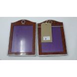A pair of 1930's silver and tortoiseshell easel photograph frames, 22x15cm