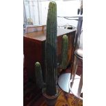 A contemporary plastic model of a cactus, H.126cm