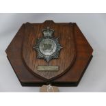 A commemorative Metropolitan police oak box, with key