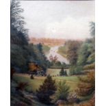 Alfred Sale Watson (1898-1916, British) a watercolour of a 'view of the Thames valley from the