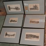 John Postle Heseltine (British, 1843-1929), Six etchings of landscapes, each signed in pencil bottom