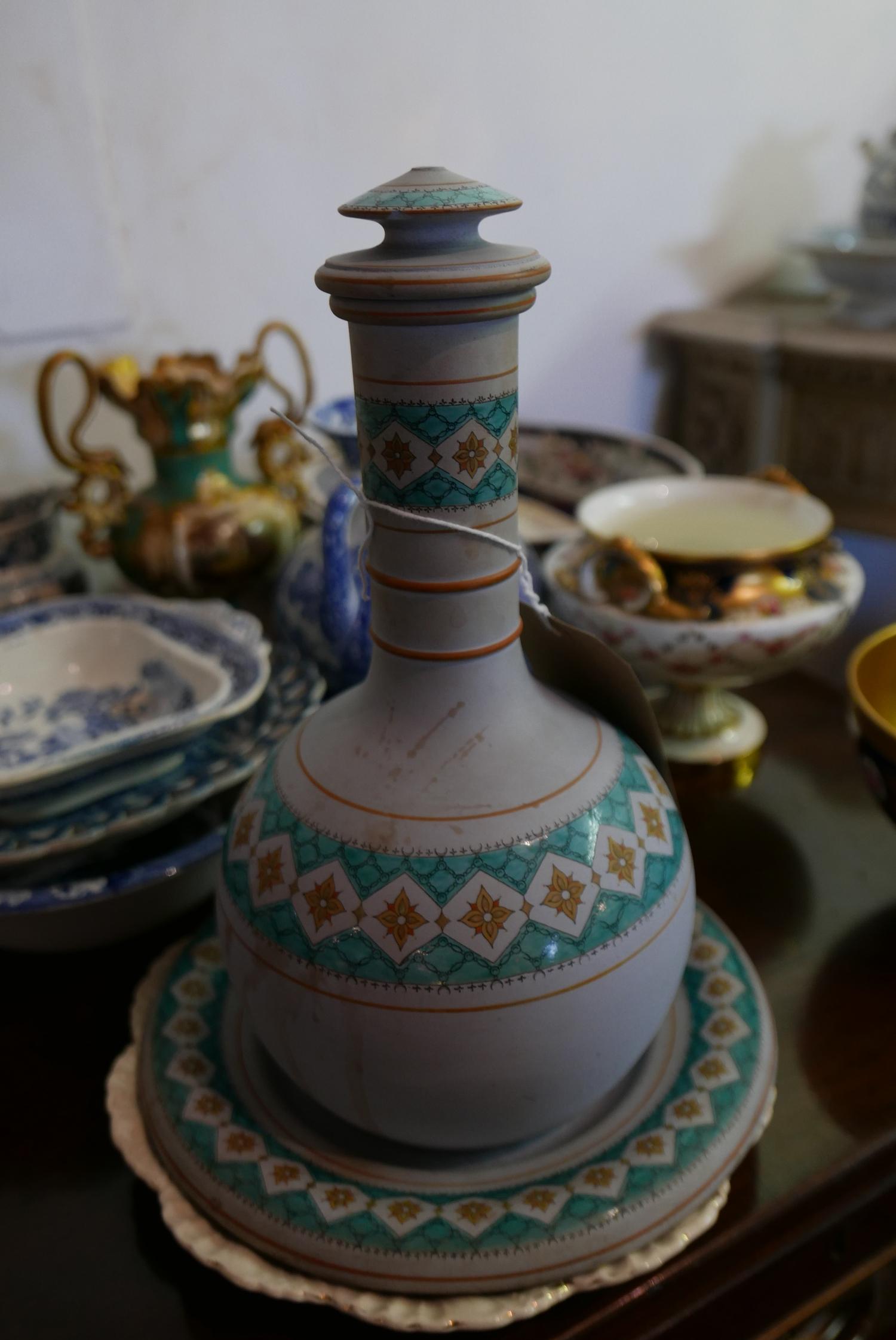 A collection of 19th century and later porcelain and ceramics to include a Copeland stoneware - Image 2 of 3