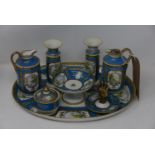 A Noritake porcelain dressing table set