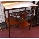 An early 20th Century Arts and Crafts Shapland & Petter mahogany occasional table, with fretwork