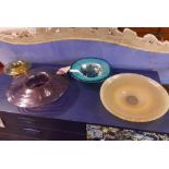 A set of four various coloured art glass bowls (4)