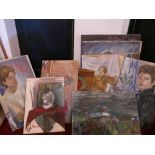 A collection of 20 20th century oils on board