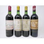 Mixed claret, 1976, 4 bottles, 75cl