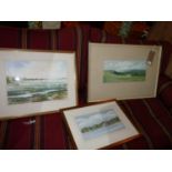 Three early 20th century watercolours, various signatures