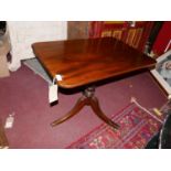 A 19th century mahogany rectangular tilt top table, H.73 W.90 D.60cm