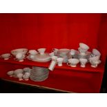 A Rosenthal dinner service, with silvered floral printed pattern (qty)
