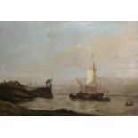 19th century Dutch School, a maritime scene, oil on canvas, H.49cm W.76cm