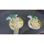 A pair of neon pineapple wall lights (2)