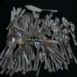 An extensive collection of G.A.Scheel German silver cutlery, stamped 800, solid weight 191oz