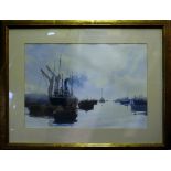 Gordon Hales (British, 1916-1997), 'The Port of London', watercolour, signed and dated 1950 lower