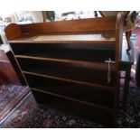 An early 20th century large oak open bookcase, H.128 W.115 D.23cm