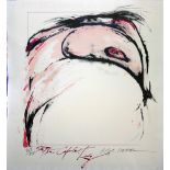 Ralph Steadman (1936-), a signed print of an abstract nude female, 303 of 850, together with
